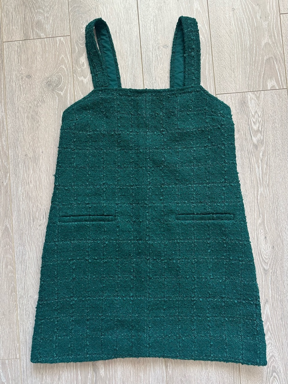 Abercrombie & Fitch Tweed Shift Mini Dress Preppy Green Petite Sz SP NWT New